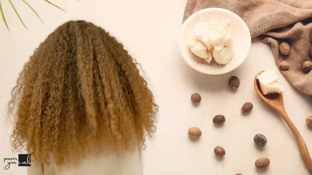 Curly hair care with shea butter